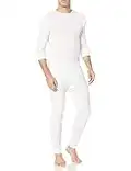 Amazon Essentials Men's Thermal Long Underwear Set, White, Small