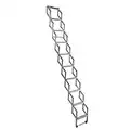 ALUFIX 10-Tread Concertina Loft Ladders - Ideal for Tiny attic Spaces | Easy DIY Fit | Aluminium | Floor to Ceiling 2.46m-2.73m (8.1ft-9.0ft)