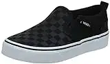 Vans Mixte enfant Asher Basket, Noir Checker Black Black, 39 EU