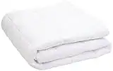 Amazon Basics Mattress Pad, polyester, White, UK King (150 x 200 cm)