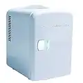 Frigidaire Mini Portable Compact Personal Fridge Cooler, 4 Liter Capacity Chills Six 12 oz Cans, 100% Freon-Free & Eco Friendly, Includes Plugs for Home Outlet & 12V Car Charger - White