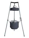 Burch Barrel BBQ Smoker Grill & Fire Pit Combo V2 – Adjustable Hanging Vertical Smoker with Tripod System – Charcoal or Wood-Fired Portable Tripod Grill | Ideal for Grilling, Smoking, Baking | Precision Trackster Temperature Control | The Ultimate Adventure Companion for Outdoor Meals and Social Gatherings