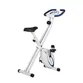 Ultrasport F-Bike, Bicicletta Trainer, Fitness Bicicletta LCD Computer allenamento, Cyclette pieghevole, Max. Peso 110 kg, misurazione pulsazioni, 8 livelli resistenza, ruota rifinitura, Blu Marino