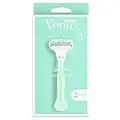 Gillette Venus Smooth Sensitive Lametta Donna, 1 Manico e 2 Lamette da 5 Lame per Rasoio Donna, Rasatura Veloce, Efficace e Profonda