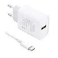 ZLONXUN Chargeur Rapide et Câble pour Samsung Galaxy M32/M53/S10/S8/S9/A20e/A41/A50/A71/A40/A42/A52/A41/A51