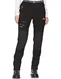 DAFENP Damen Wanderhose Outdoorhose Wasserdicht Softshellhose Sommer Atmungsaktiv Schnell Trockend Leicht Trekkinghose KZ1816W-Black4-M