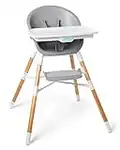 Skip Hop Baby High Chair, Eon 4-in-1, Grey/White