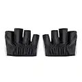 floatofly Guantes de yoga Cuatro dedos Absorción de sudor transpirable Mujeres sin dedos antideslizante Pilates Guantes Accesorios de fitness - Negro S