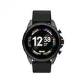 Fossil Men's Gen 6 44mm Stainless Steel and Silicone Touchscreen Smart Watch, Color: Black (Model: FTW4061V)