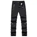 BWBIKE Pantaloni Invernali da Uomo in Pile Spessi Caldi Caldi Pantaloni idrorepellenti Antivento Pantaloni da Trekking Pantaloni Soft Shell da Uomo