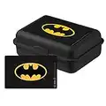 DC Comics Batman Logo Boîte à Déjeuner Sandwich Bento Lunch Box avec Séparateurs noir