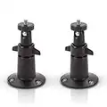 Soporte de Pared para cámara de Seguridad Arlo CAM - Soporte para cámara Ajustable Interior/Exterior - para cámara Arlo y Otros Modelos compatibles de Wasserstein (Pack de 2, Negro)