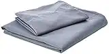 AmazonBasics - Set con copripiumino in microfibra, grigio scuro, 135 x 200 cm / 50 x 80 cm x 1