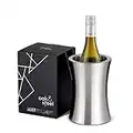 Oak & Steel - Refrigeratore per Bottiglia di Vino, 20 x 13 cm - Doppia Parete Bottiglia Wine Cooler - Mantieni Il Tuo Vino Perfettamente Freddo - Confezione Regalo con Design Raffinato