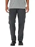 Wrangler Authentics Men's Relaxed Fit Stretch Cargo Pant, Anthracite Twill, 34W x 32L