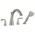 American Standard T186901.295 Fluent Roman Tub Faucet with Personal Shower for Flash Rough-in Valves, Brushed Nickel