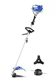 WILD BADGER POWER 26cc Weed Eater/Wacker Gas Powered, 3 in 1 String Trimmer/Edger 17'' with 10'' Brush Cutter,Rubber Handle & Shoulder Strap Included