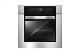 Empava 24" Electric Convection Single Wall Oven 10 Cooking Functions Deluxe 360° ROTISSERIE with Sensitive Touch Control in Stainless Steel, Silver