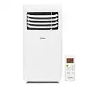 Midea 8,000 BTU ASHRAE (5,300 BTU SACC) Portable Air Conditioner, Cools up to 175 Sq. Ft., with Dehumidifier & Fan mode, Easy- to-use Remote Control & Window Installation Kit Included