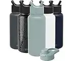 Simple Modern Water Bottle with Straw and Chug Lid Vacuum Insulated Stainless Steel Metal Thermos Bottles | Reusable Leak Proof BPA-Free Flask for Sports Gym | Summit Collection | 32oz, Sea Glass Sage