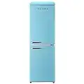 Galanz GLR74BBER12 Retro Refrigerator with Bottom Mount Freezer Frost Free, Dual Door Fridge, Adjustable Electrical Thermostat Control, 7.4 Cu Ft, Blue