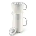 Tchibo Kaffeekanne, 700 ml, mit Filter für Handaufguss, Filtergröße 2, Keramik, weiß