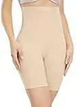 ATTLADY Shapewear for Women Tummy Control Shorts Light Shaping Body Shaper Leggings Underwear Nude