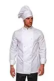 Amelia Veste de cuisinier blanche., Blanc, M