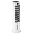 Klarstein 80 W, Climatizador Portatil Frio 5 en 1 Ionizador, Mini Enfriador de Aire Evaporativo Agua, Silencioso Modo Noche, App, Humidificador, Ventilador, Purificador, Aparatos Aire 462m³/h, Blanco