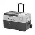 Alpicool CX30 30 Liter Kühlbox 12V tragbarer Kühlschrank elektrische Gefrierbox klein Gefrierschrank für Auto camping, Lkw, Boot und Steckdose mit USB-Anschluss/Teleskopstange/Rad