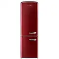 iio 12 Cu. Ft. Retro Refrigerator with Bottom Freezer (Bordeaux, Left Hinge)