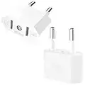 VIEVRE Adapter USA Deutschland Stecker,2 Stück US to EU Adapter,US Adapter EU,USA Adapter Steckdose,EU to US Adapter, EU Stecker Adapter,CE-Zertifizierun,USA Adapter für Geräte mit USA-Netzteil