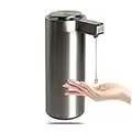 LifeGadgets Soap Dispenser 270 ml/9.13 oz Rechargeable Premium Automatic Touchless for Liquid Soap Sanitizer with Infrared Sensor, Hygienic, Refillable and Brushed Stainless Steel Finish