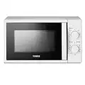 Tower T24034WHT 20 Litre 700W Manual Microwave with 5 Power Levels and a 35 Minute Timer, White