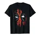 Marvel Deadpool Painted Face Distressed Hero Portrait T-Shirt