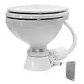 Johnson Pumps 80-47435-01 AquaT Compact Standard Electric Marine Toilet, 12V, White