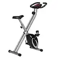 Ultrasport F-Bike, F-Rider Basics, Fahrradtrainer, Fitnessfahrrad LCD Trainingscomputer, Klappbarer Hometrainer, Max. Benutzergwicht 110 kg, Pulsmessung, 8 Widerstandsstufen, Trimmrad, Schwarz/Silber