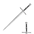 41" Fantasy Foam Sword Silver Twin Snakes Two Hand High Density Medieval Sword for Cosplay and Collection for Xmas Halloween Gitf (Belhaven Blade)