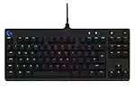 Logitech G PRO TKL Mechanical Gaming Keyboard, GX Blue Clicky Key Switches, LIGHTSYNC RGB, Portable Tenkeyless Design for esport Gaming, Detachable Micro USB Cable, QWERTY UK Layout - Black