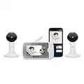 Motorola Baby Monitor VM64-4.3" WiFi Video Baby Monitor with 2 Cameras - Connects to Smart Phone App, 1000ft Range, Two-Way Audio, Split-Screen, Remote Pan-Tilt-Zoom, Room Temp, Lullabies