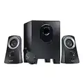 Logitech Z313 2.1 Multimedia Speaker System with Subwoofer, Full Range Audio, 50 Watts Peak Power, Strong Bass, 3.5mm Audio Inputs, UK Plug, PC/PS4/Xbox/TV/Smartphone/Tablet/Music Player - Black