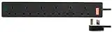 Pro Elec PL12987 6 Gang 10 m Extension Lead Surge Protector - Black