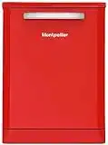 Montpellier MAB600R Freestanding Full Size Retro Dishwasher Red