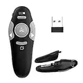 QUI Presentation Clicker Pointer, 328FT Wireless Presenter Remote PPT PowerPoint Clicker, 2.4GHz Presentation Pointer Slide Advancer for Mac, Laptop (Green Function Indicator Light)