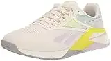 Reebok Women's Nano X2 Cross Trainer, Chalk/Quartz Glow/Acid Yellow, 7