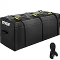 Vevor Hitch Cargo Carrier Bag, Waterproof 840D PVC, 48"x20"x22" (12 Cubic Feet), Heavy Duty Cargo Bag for Hitch Carrier with Reinforced Straps, Fits Car Truck SUV Vans Hitch Basket, Black