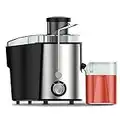 Juicer Machines,Juicer,Maximum Power 600w,Large 3 Inch Feed Chute Juicer for Whole Fruits and Vegetables,Faster Juicer with Dual Speed,Juice Residue Separation,Easy to Use/Clean,Anti-Drip
