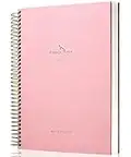 Meeting Notebook for Work with Action Items 120 Sheets Meeting Planner for Office Business Meeting Agenda Book Spiral Meeting Notes Notebook for Men Women Meeting Organizer Planner, Pink