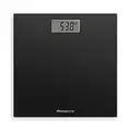 Rowenta BS1400 Premiss - Báscula de baño con Pantalla LCD, de diseño fino de 2cm de alto, hasta 150 kg y 100 gr de precisión, encendido y apagado automático, Negro