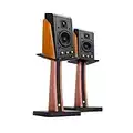 Supporti da terra Speaker Stand Stand Altoparlante Legno mensola Altoparlante Surround Soggiorno Piano scaffale Stand Solid Speaker (Color : Brown, Size : 28 * 24 * 90cm)